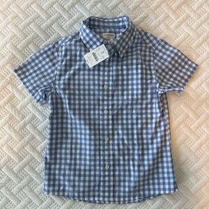Crewcuts Blue and White Checkered Kids Button Down Shirt